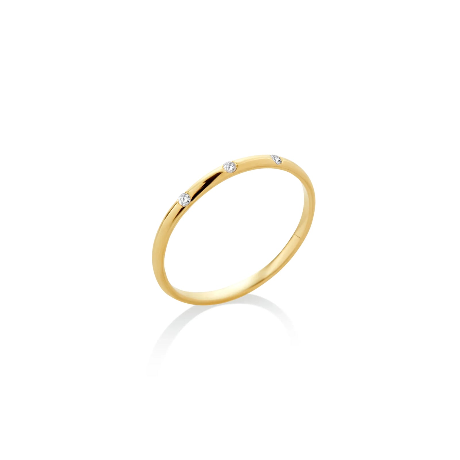 ANILLO ARO 3 PIEDRAS: DIAMANTES EN ORO 18K - Image 1