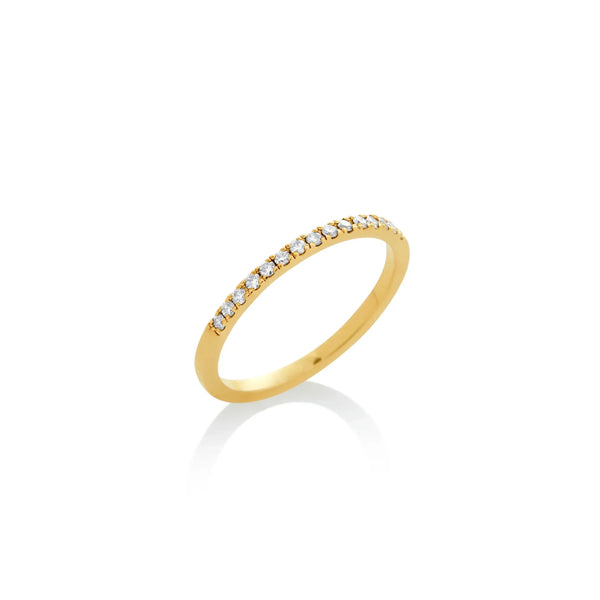 ANILLO CINTILLO DIAMANTES 0.15CT EN ORO 18K
