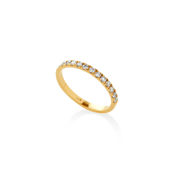 ANILLO CINTILLO DIAMANTES 0.39CT EN ORO 18K