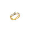 ANILLO DIAMANTES MULTICORTE ARO DOBLE EN ORO 18K