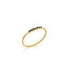 ANILLO ENTORCHADO CON ZAFIROS EN ORO 18K