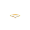 ANILLO DIAMANTES V CURVA EN ORO 18K