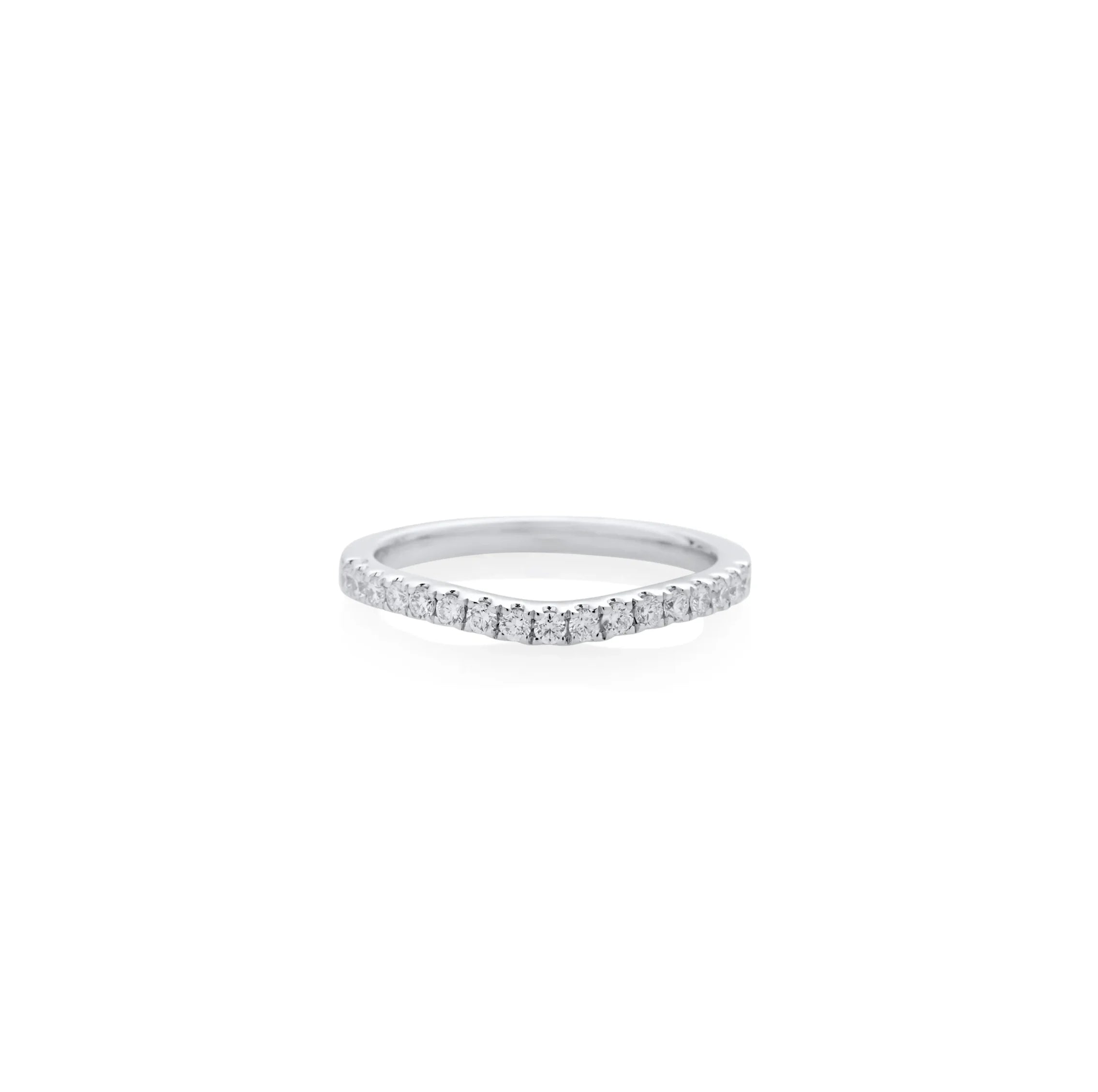 ANILLO DIAMANTES OLA 0.27CT EN ORO BLANCO 18K - Gallery 1