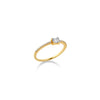 ANILLO DIAMANTES BAGUETTE Y DIAMANTES LATERALES EN ORO 18K