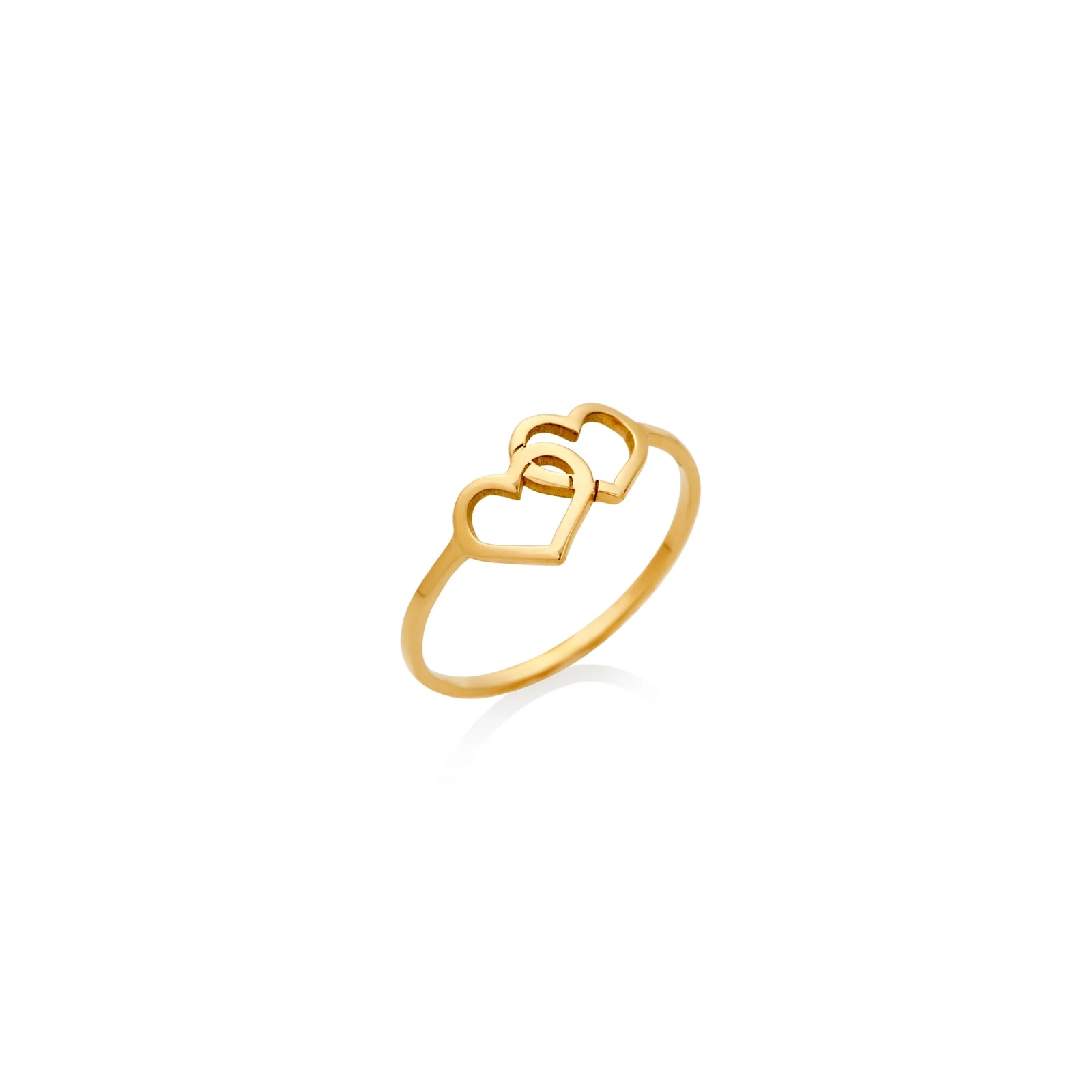 ANILLO CORAZONES ENTRELAZADOS EN ORO 18K - Image 1