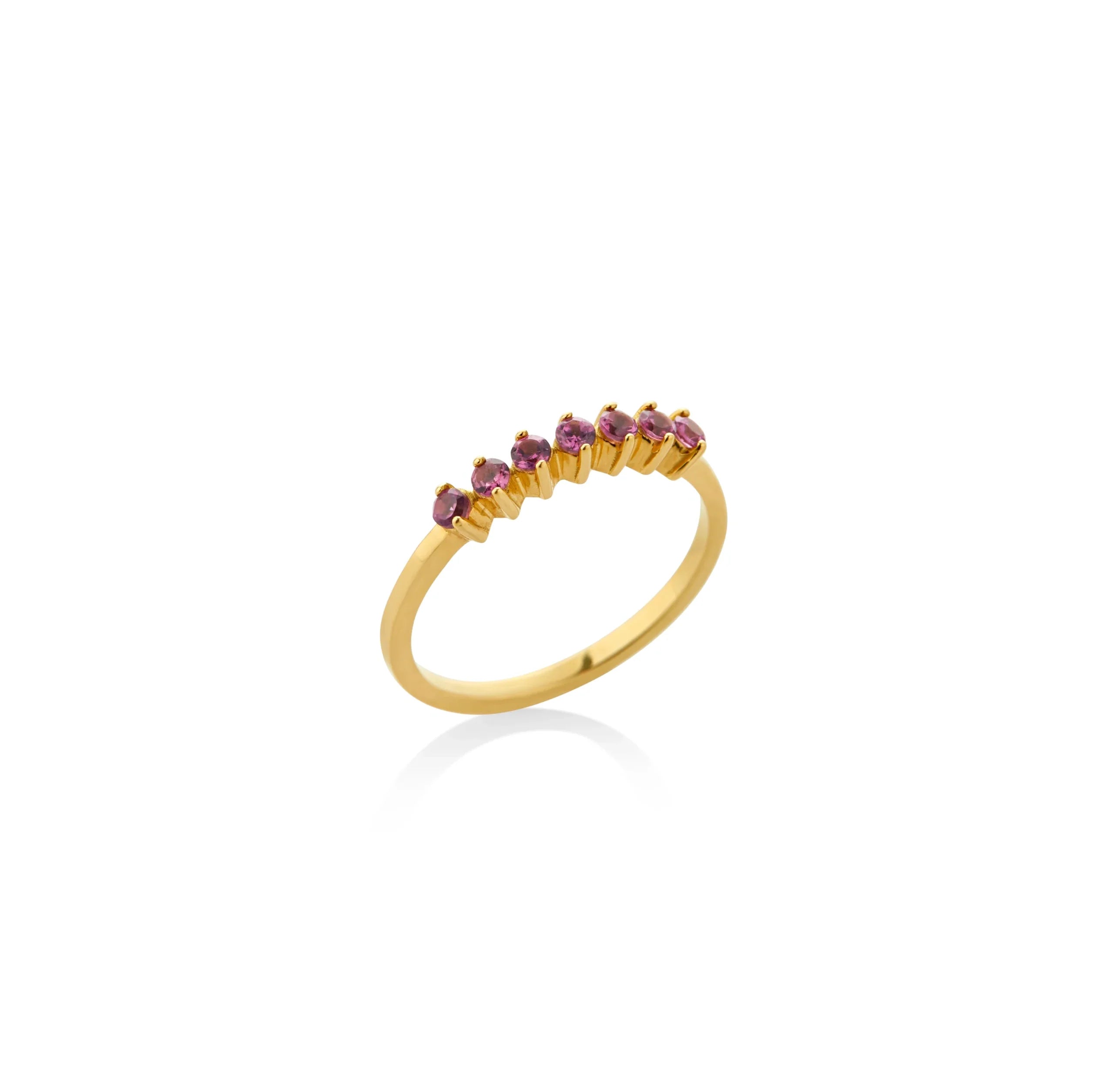 ANILLO 7 RODOLITAS EN ORO 18K - Gallery 1