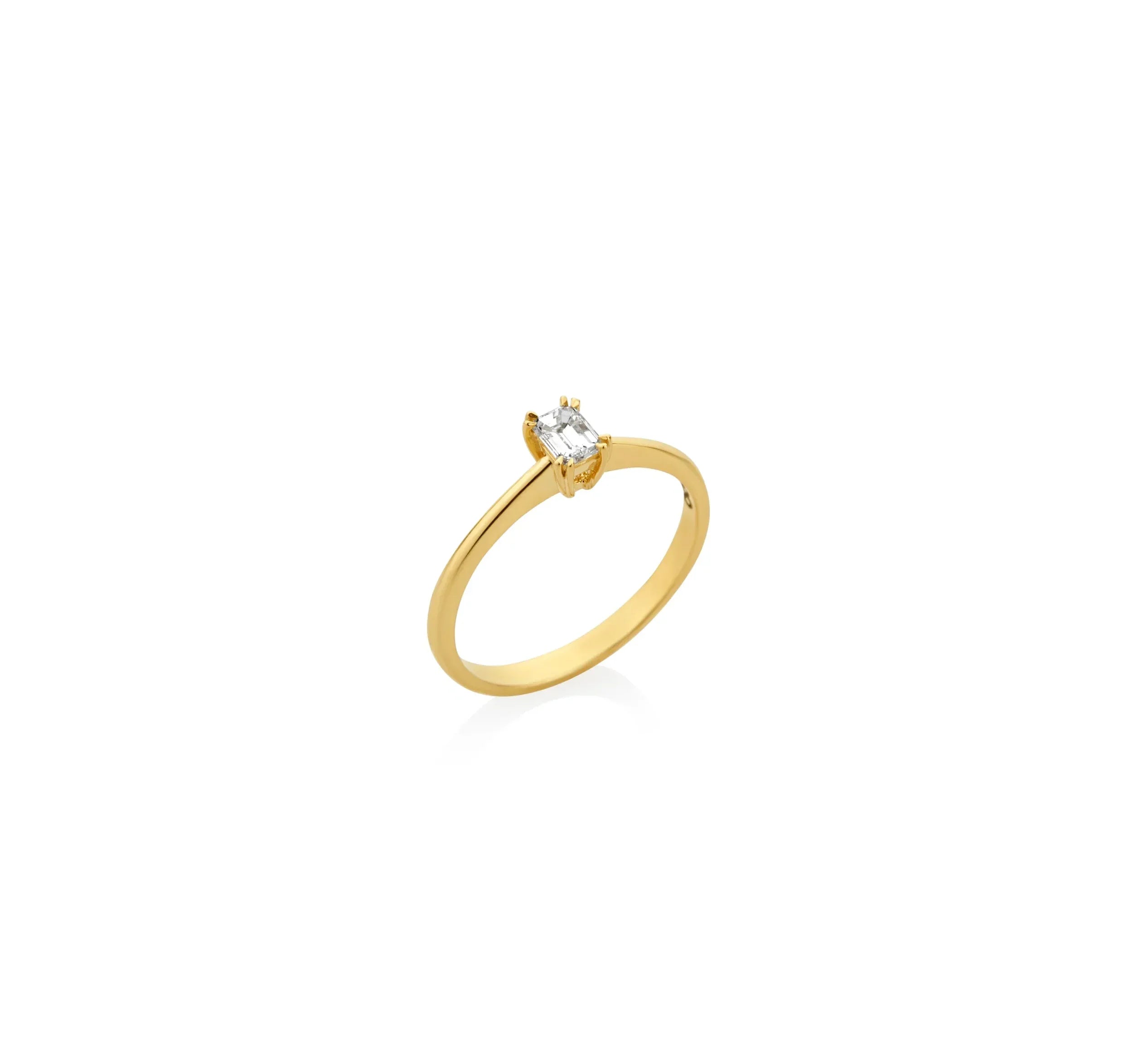 ANILLO DIAMANTE SOLITARIO OCTOGONAL EN ORO 18K - Gallery 1