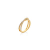 ANILLO DIAMANTES CRUZADO EN ORO 18K