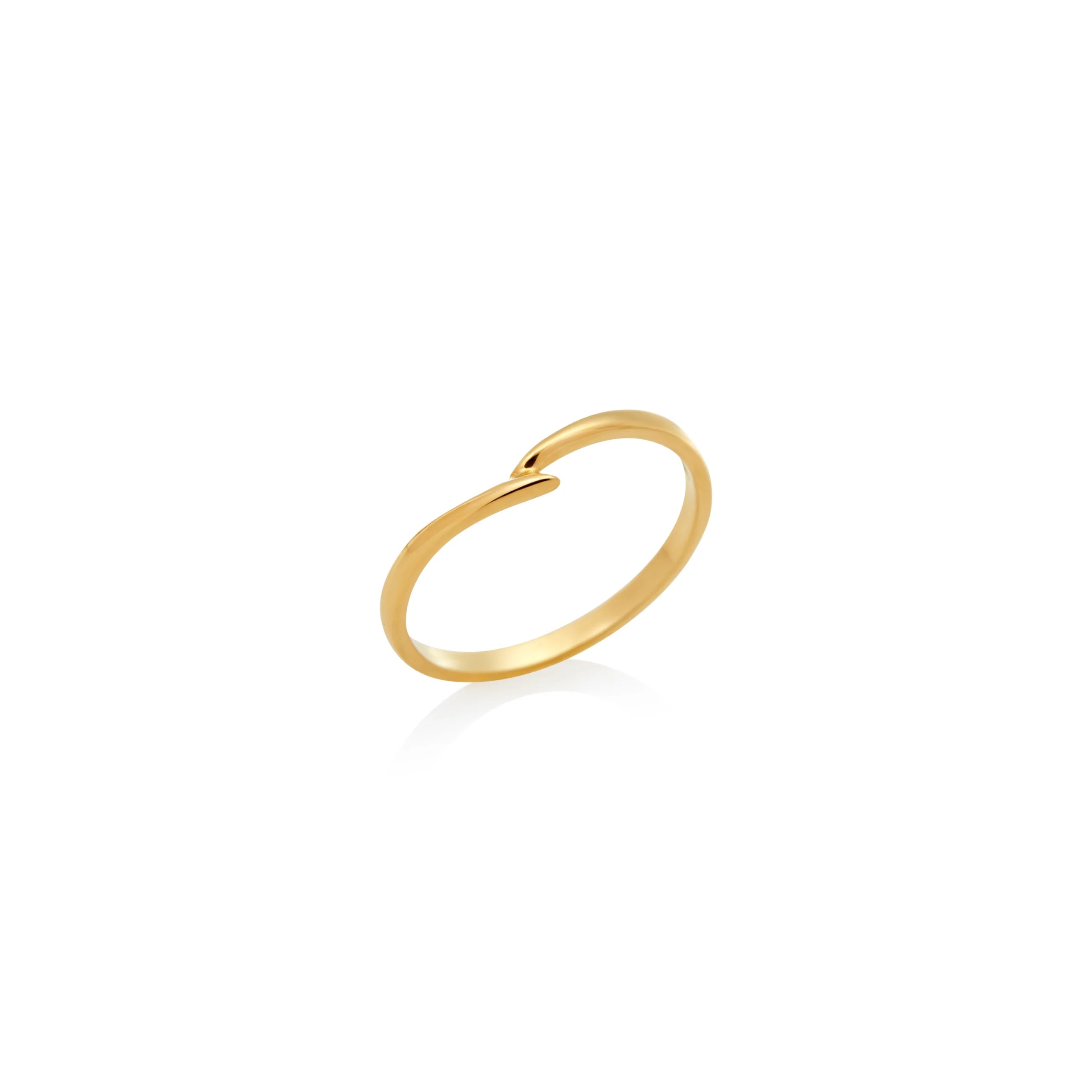 ANILLO V CRUZADO EN ORO 18K - Gallery 1