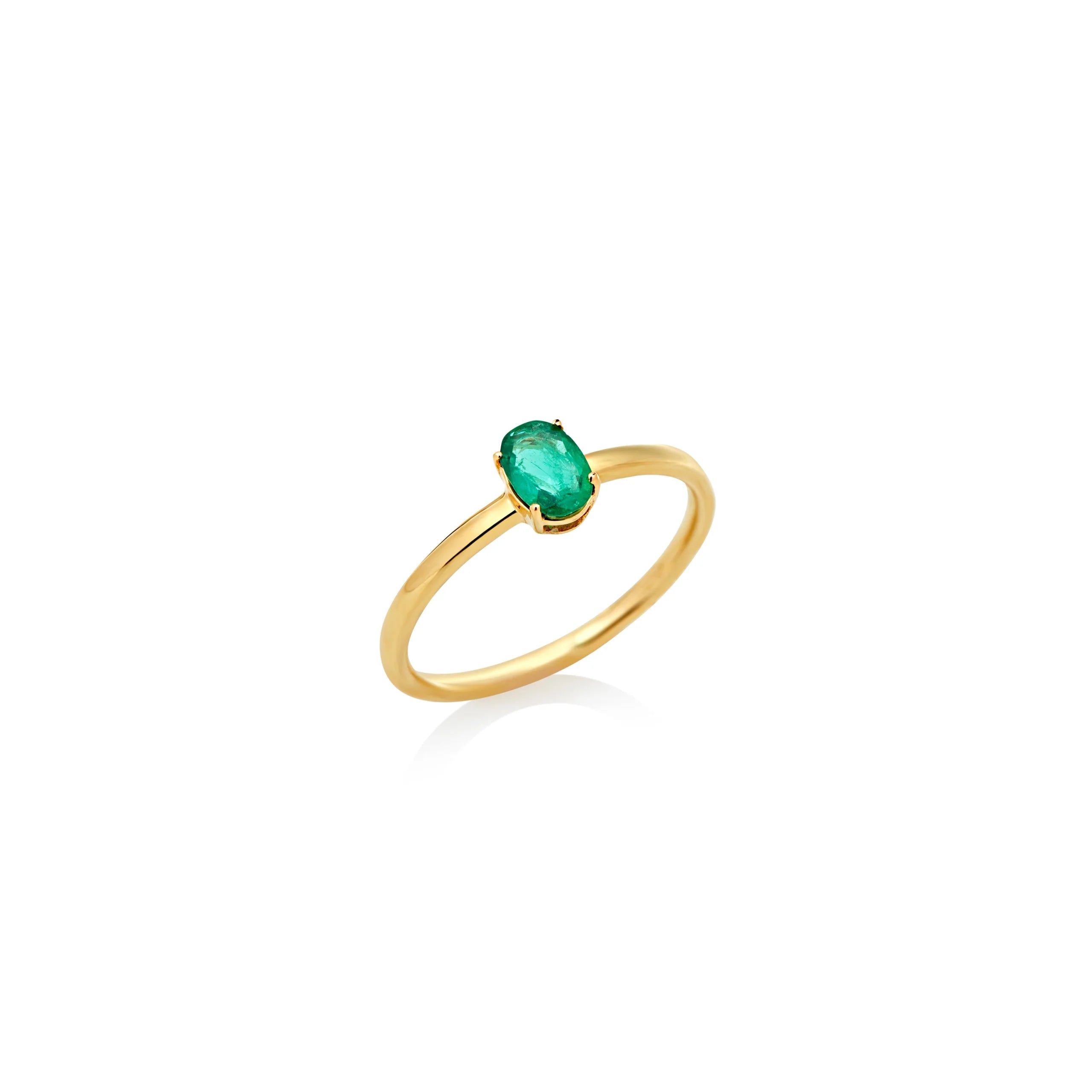 ANILLO ESMERALDA OVAL EN ORO 18K - Gallery 1