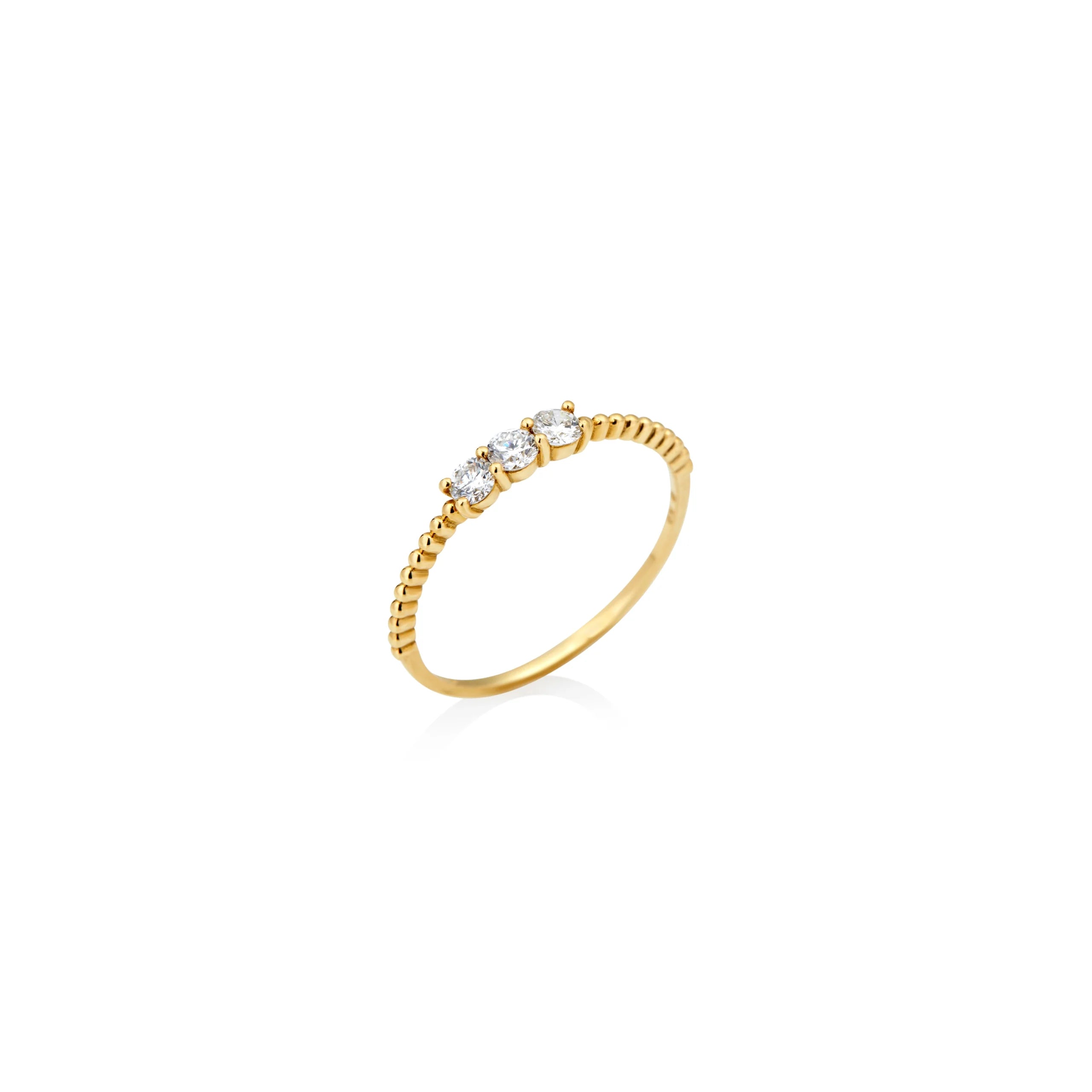 ANILLO DIAMANTES TRÍO EN ORO 18K - Gallery 1