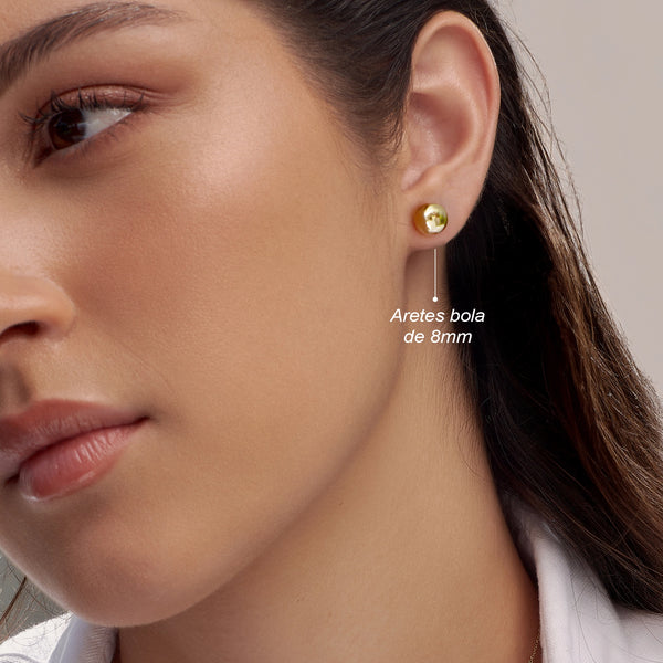 ARETES BOLA EN ORO 18K - Secondary