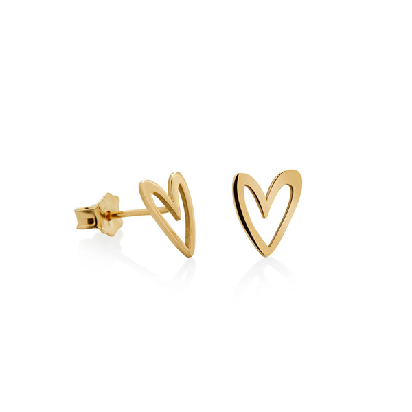 ARETES CORAZÓN VITA EN ORO 18K