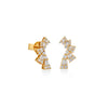 ARETES DIAMANTES TRAPECIO EN ORO 18K