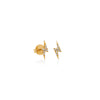 ARETES PIERCING RAYO DOBLE CON DIAMANTES EN ORO 18K