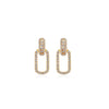 ARETES DIAMANTES CLIP DOBLE EN ORO 18K