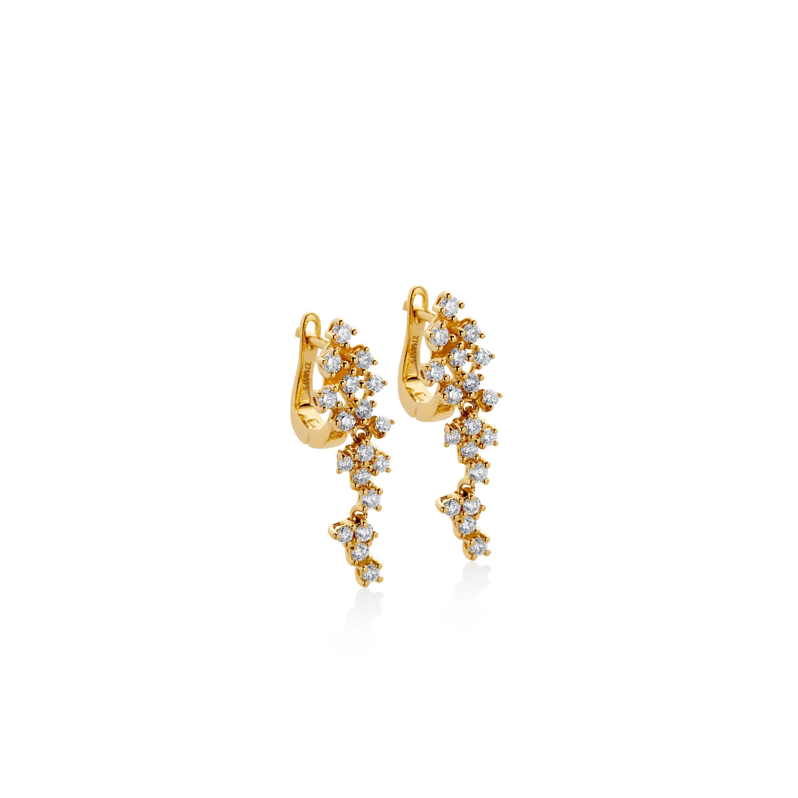 ARETES DIAMANTES COLGANTES EN ORO 18K - Gallery 1