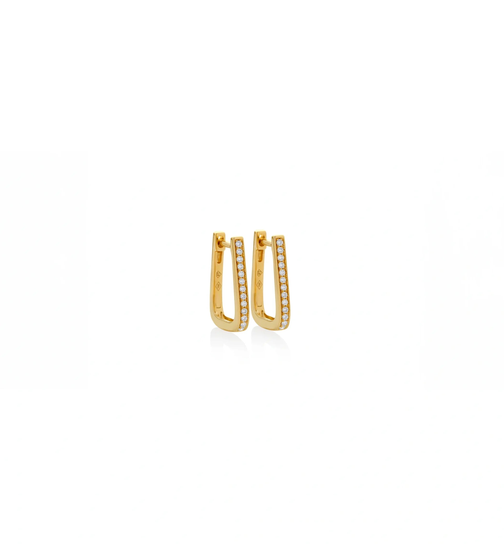 ARGOLLAS DIAMANTES TRAPECIO EN ORO 18K - Gallery 1