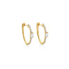 ARGOLLAS DIAMANTES BAGUETTE CENTRAL EN ORO 18K