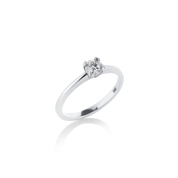 ANILLO DE COMPROMISO DIAMANTE GIA 0.40CT. EN ORO BLANCO 18K