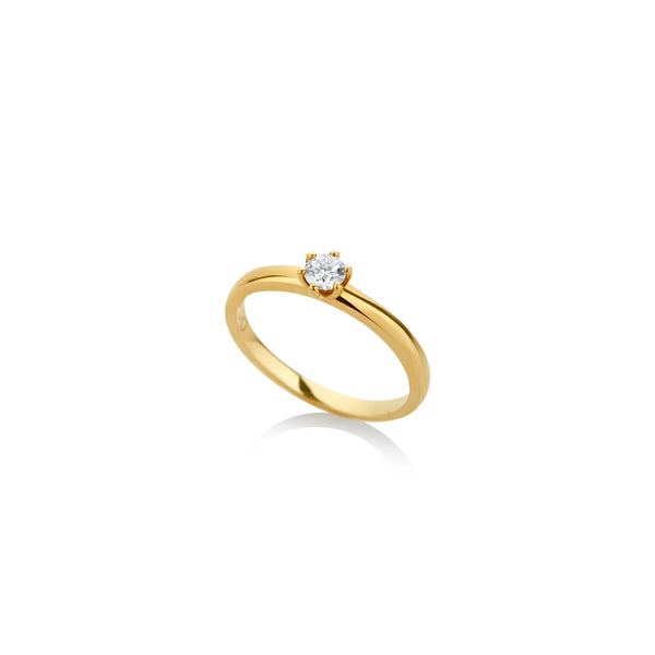 ANILLO COMPROMISO DIAMANTE 0.20CT EN ORO 18K
