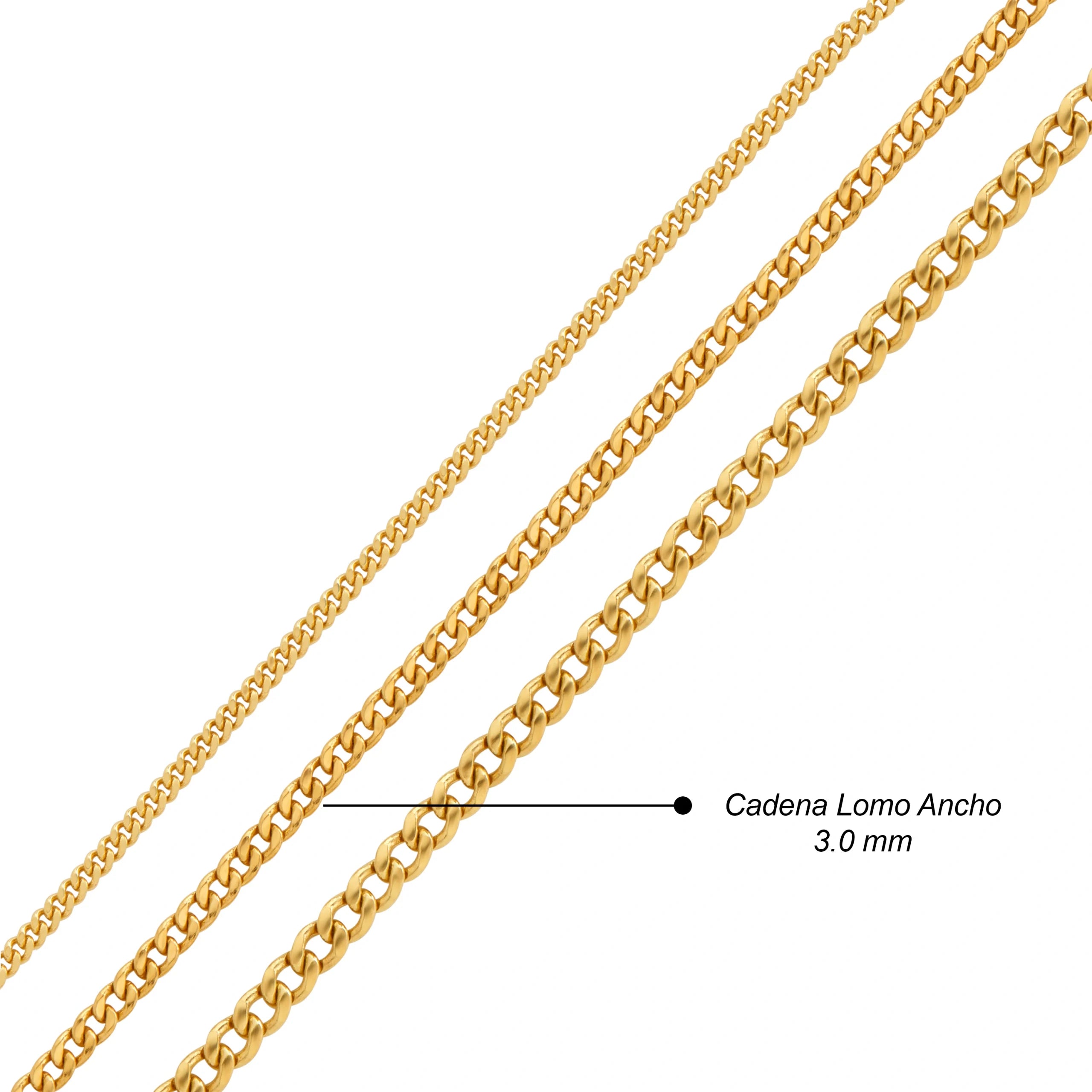 CADENA LOMO ANCHO EN ORO 18K - Gallery 3