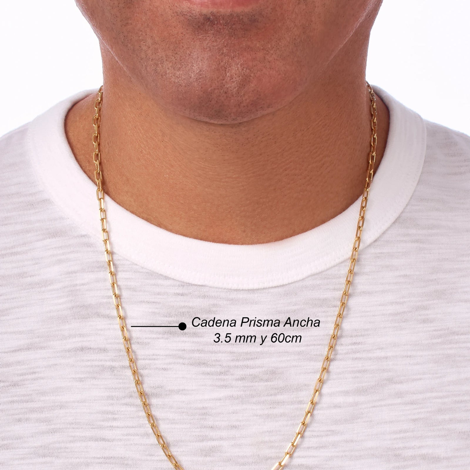 CADENA PRISMA ANCHA EN ORO 18K - Image 7