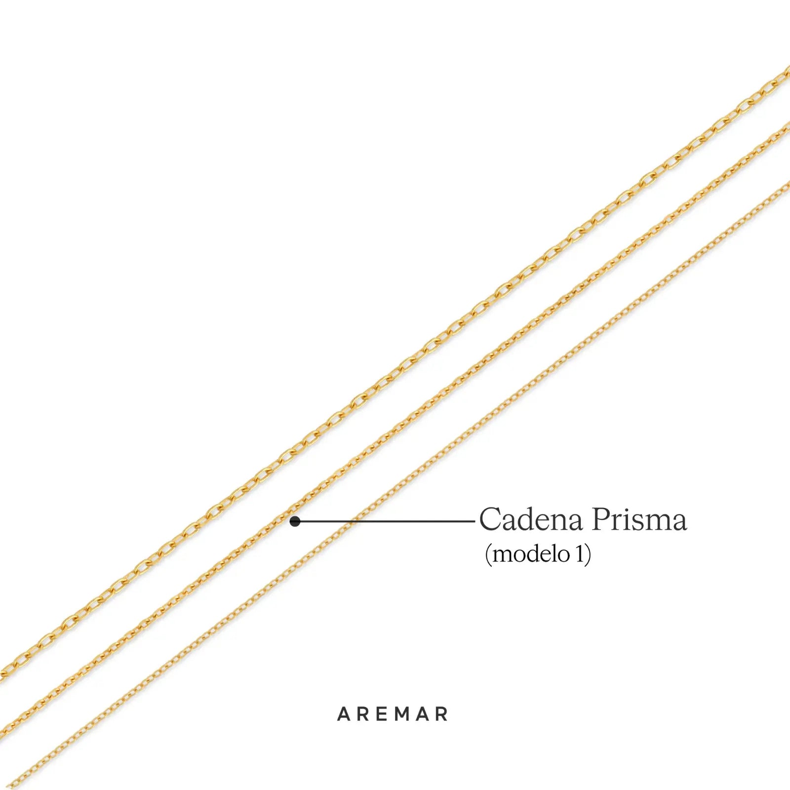 CADENA PRISMA 1 EN ORO 18K - Image 2