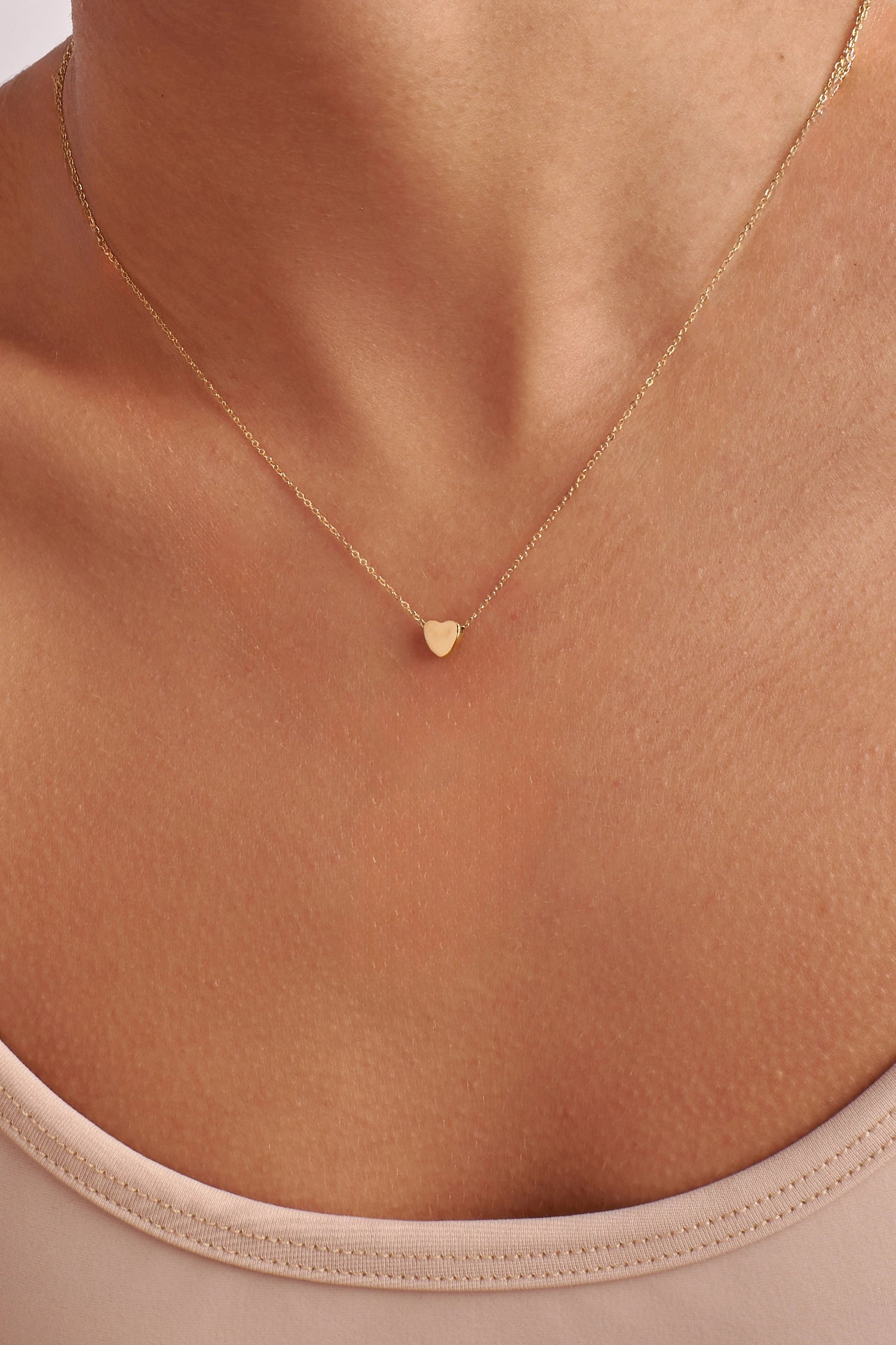 COLLAR CORAZÓN PASANTE EN ORO 18K - Gallery 2
