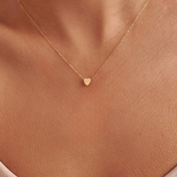 COLLAR CORAZÓN PASANTE EN ORO 18K - Secondary