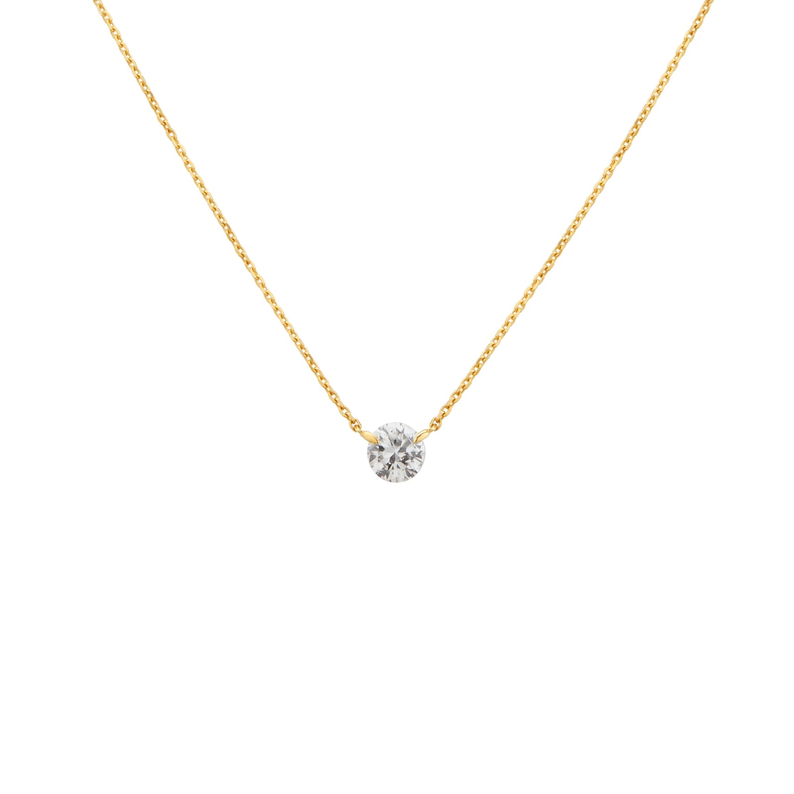 COLLAR PUNTO DE LUZ DIAMANTE SOLITARIO EN ORO 18K - Image 3