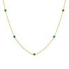 COLLAR ESMERALDAS BISELADAS EN ORO 18K