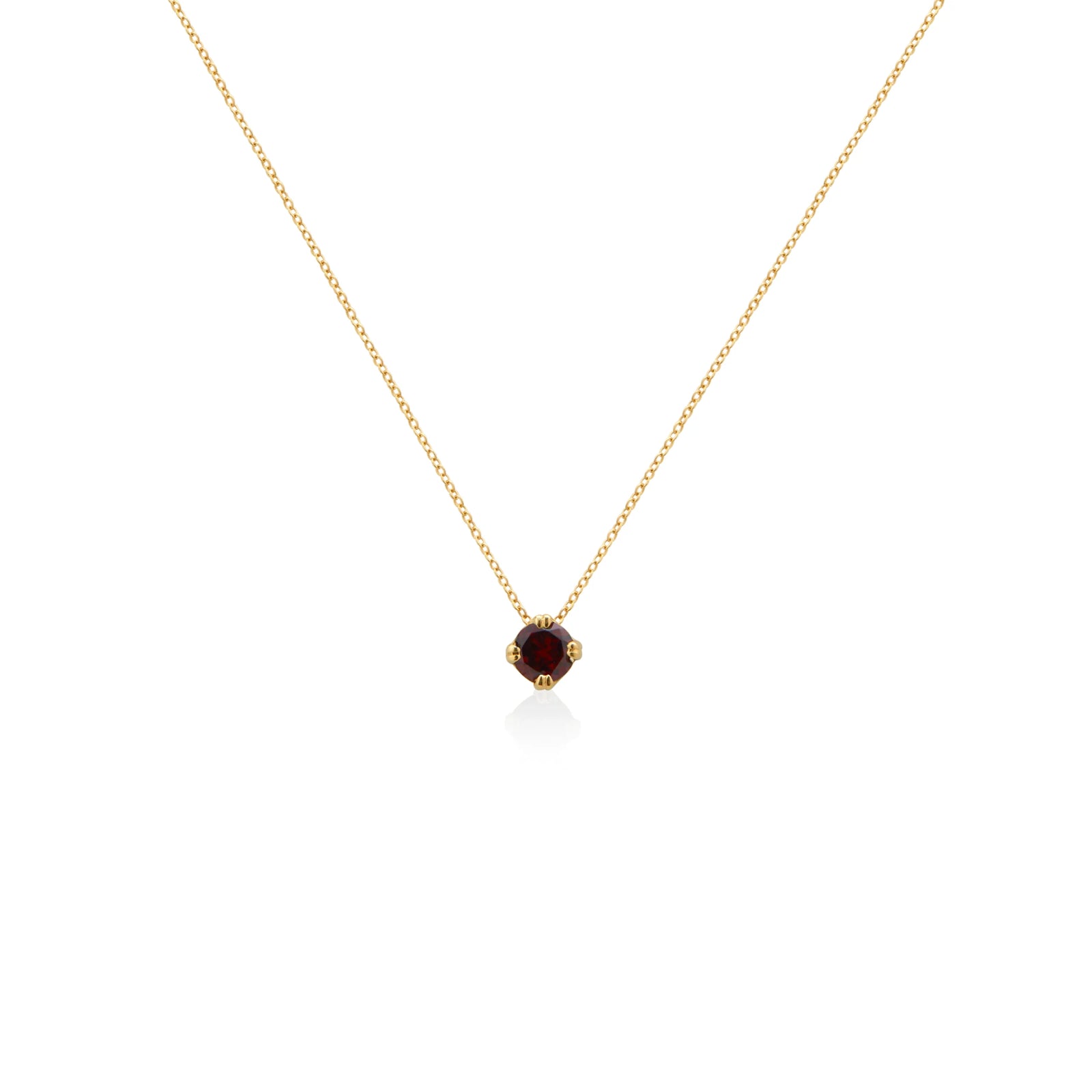 COLLAR PIEDRA PASANTE GRANATE EN ORO 18K - Image 1