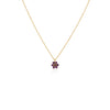 COLLAR ROSETA MINI AMATISTAS EN ORO 18K