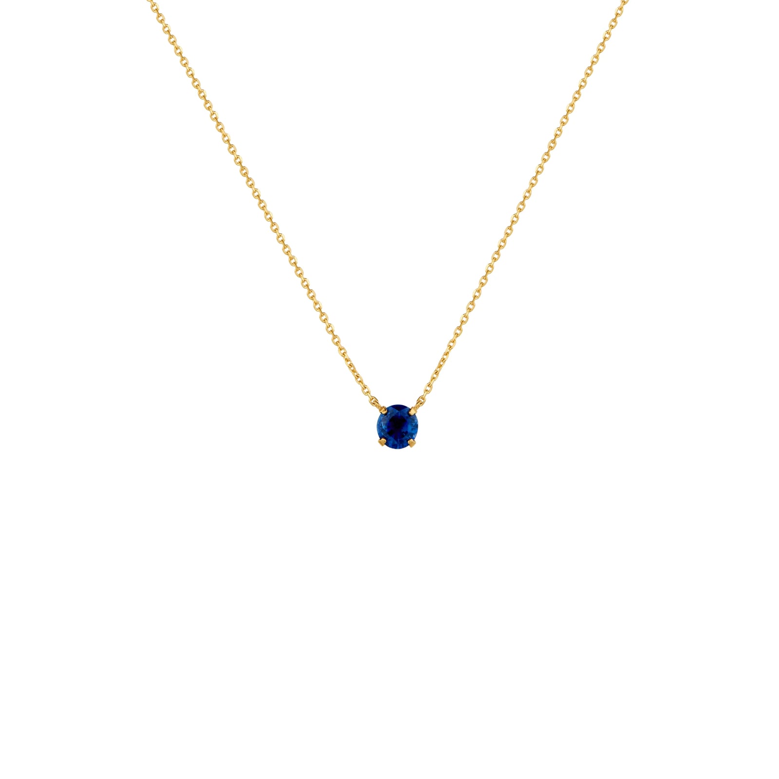 COLLAR PUNTO DE LUZ ZAFIRO EN ORO 18K - Image 1