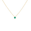 COLLAR PUNTO DE LUZ ESMERALDA BISELADA 0.18CT EN ORO 18K (P1)