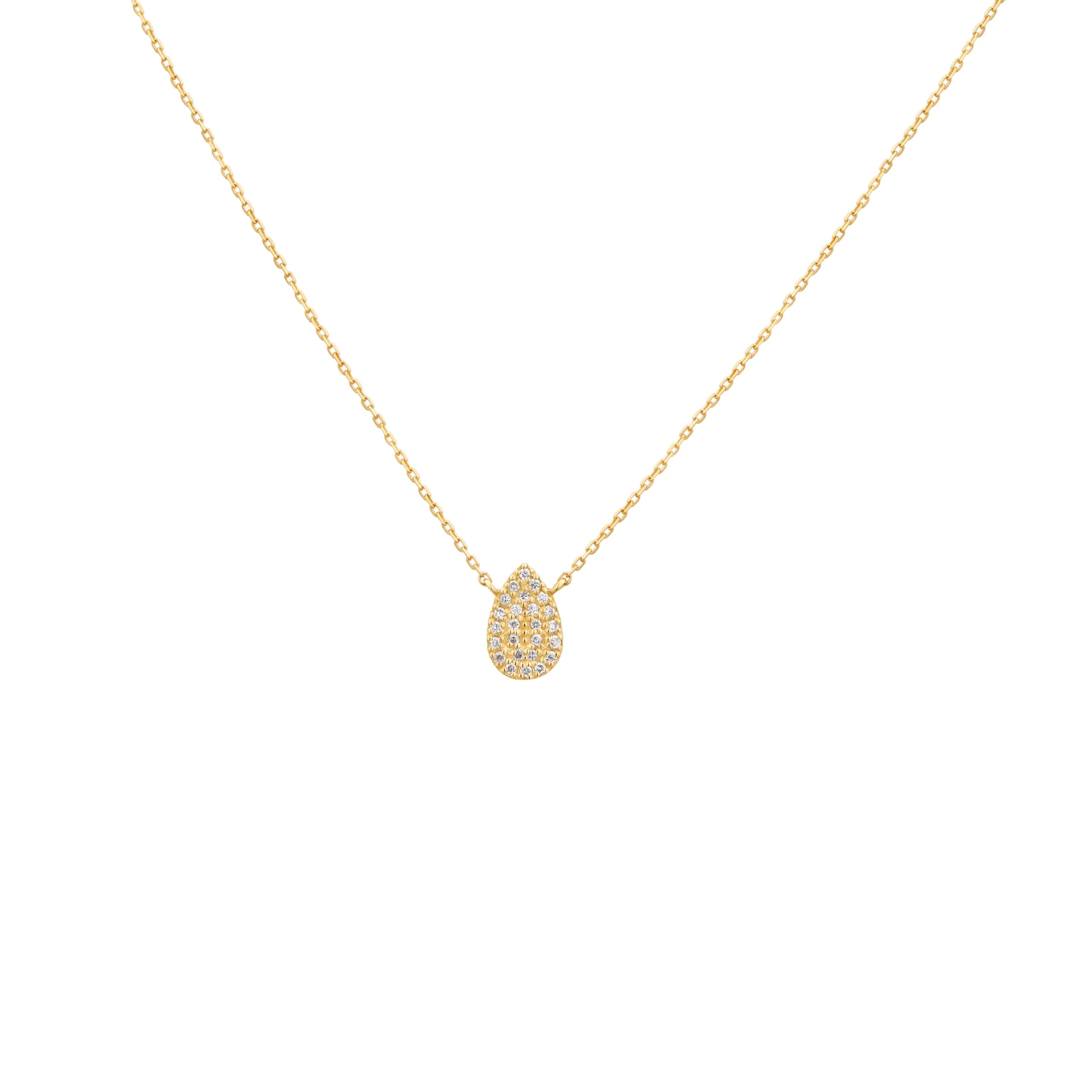 COLLAR DIAMANTES GOTA 0.06CT EN ORO 18K - Gallery 1