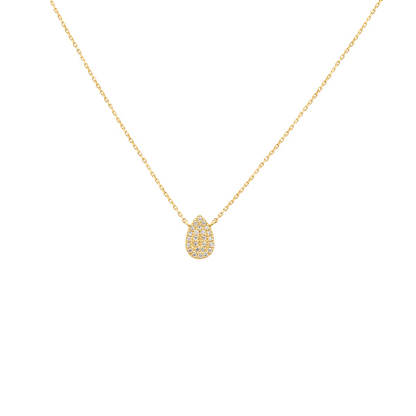 COLLAR DIAMANTES GOTA 0.06CT EN ORO 18K