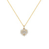 COLLAR CORAZÓN DIAMANTES Y HALO EN ORO 18K