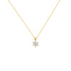 COLLAR DIAMANTES ROSETA 0.31CT ORO 18K