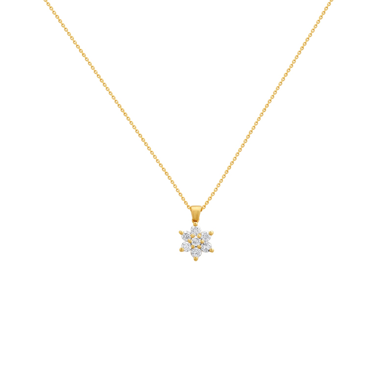 COLLAR DIAMANTES ROSETA 0.31CT ORO 18K - Image 1