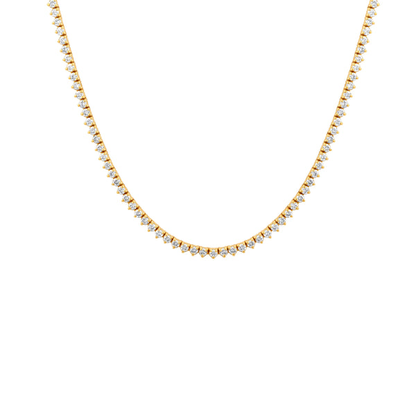 COLLAR TENNIS DIAMANTES 5CT EN ORO 18K