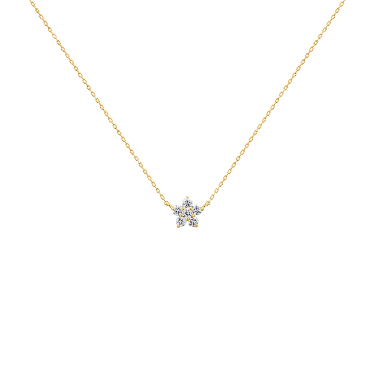 COLLAR ROSETA DIAMANTES EN ORO 18K - Image 1
