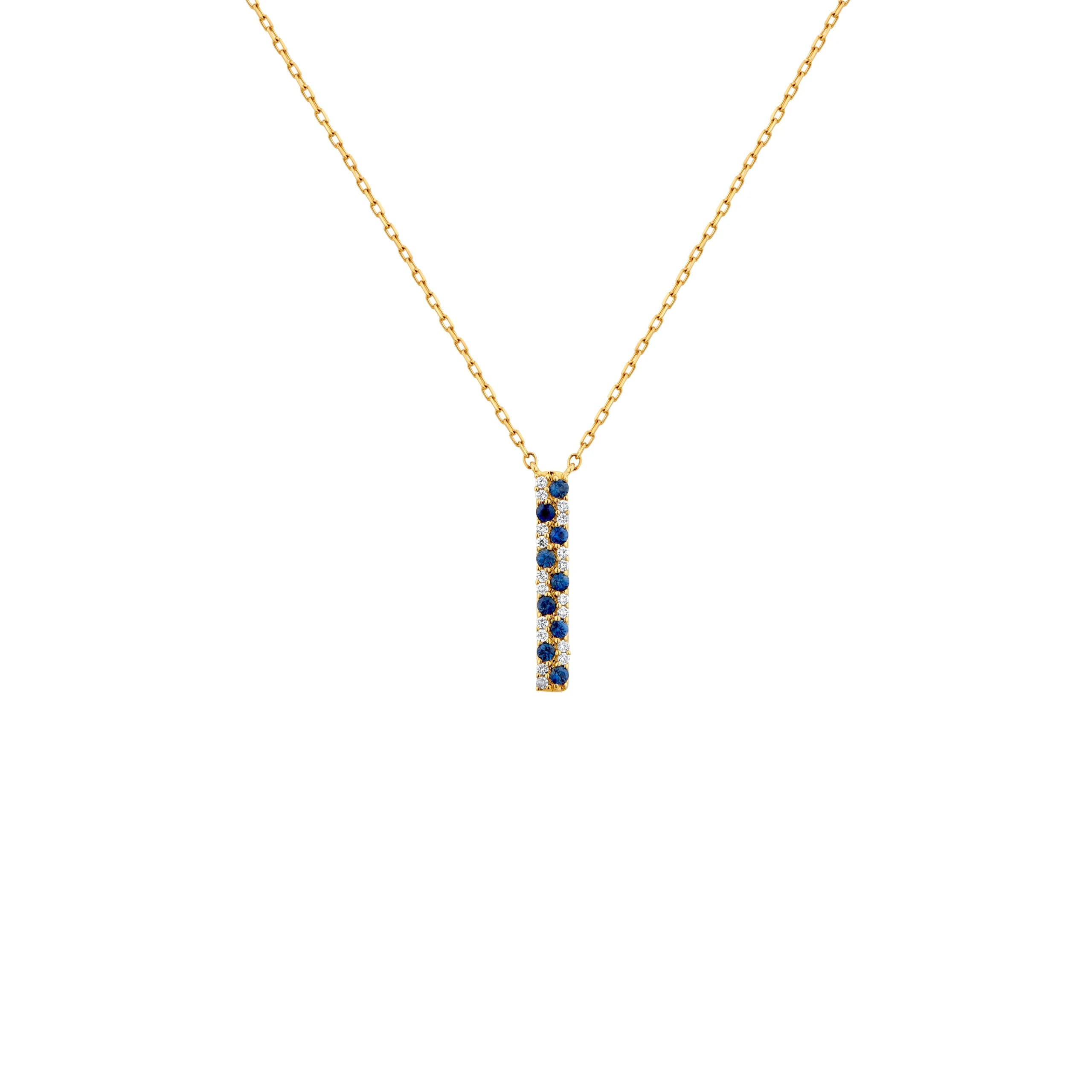 COLLAR ZAFIROS Y DIAMANTES EN ORO 18K - Gallery 1