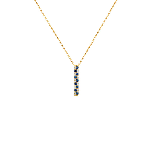 COLLAR ZAFIROS Y DIAMANTES EN ORO 18K
