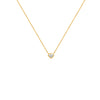 COLLAR CORAZÓN DIAMANTE BISELADO EN ORO 18K