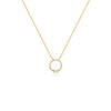 COLLAR KARMA CON DIAMANTE BAGUETTE Y DIAMANTES EN ORO 18K