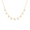 COLLAR ESTRELLAS COLGANTES CON DIAMANTES EN ORO 18K