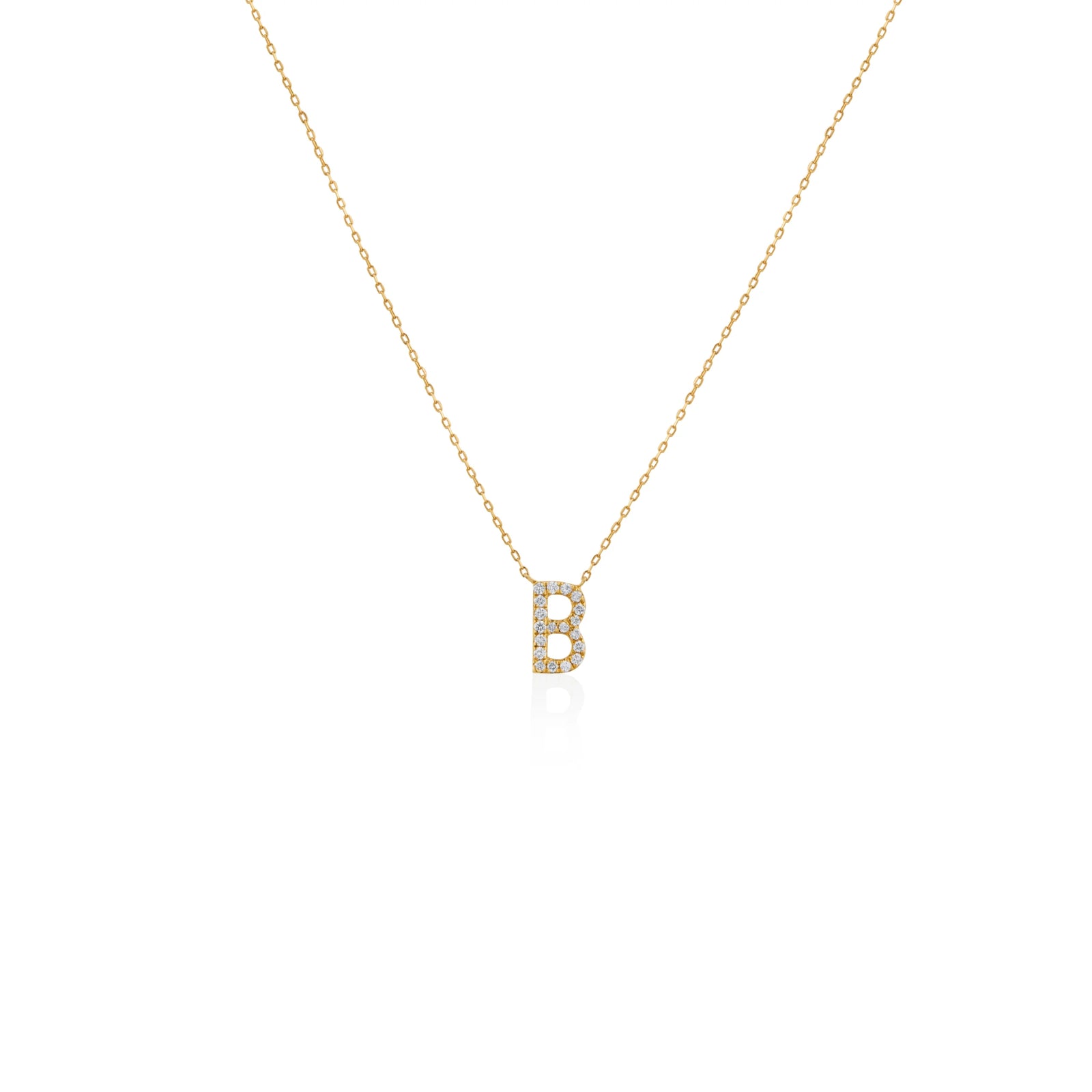 COLLAR INICIAL CON DIAMANTES EN ORO 18K - Image 13