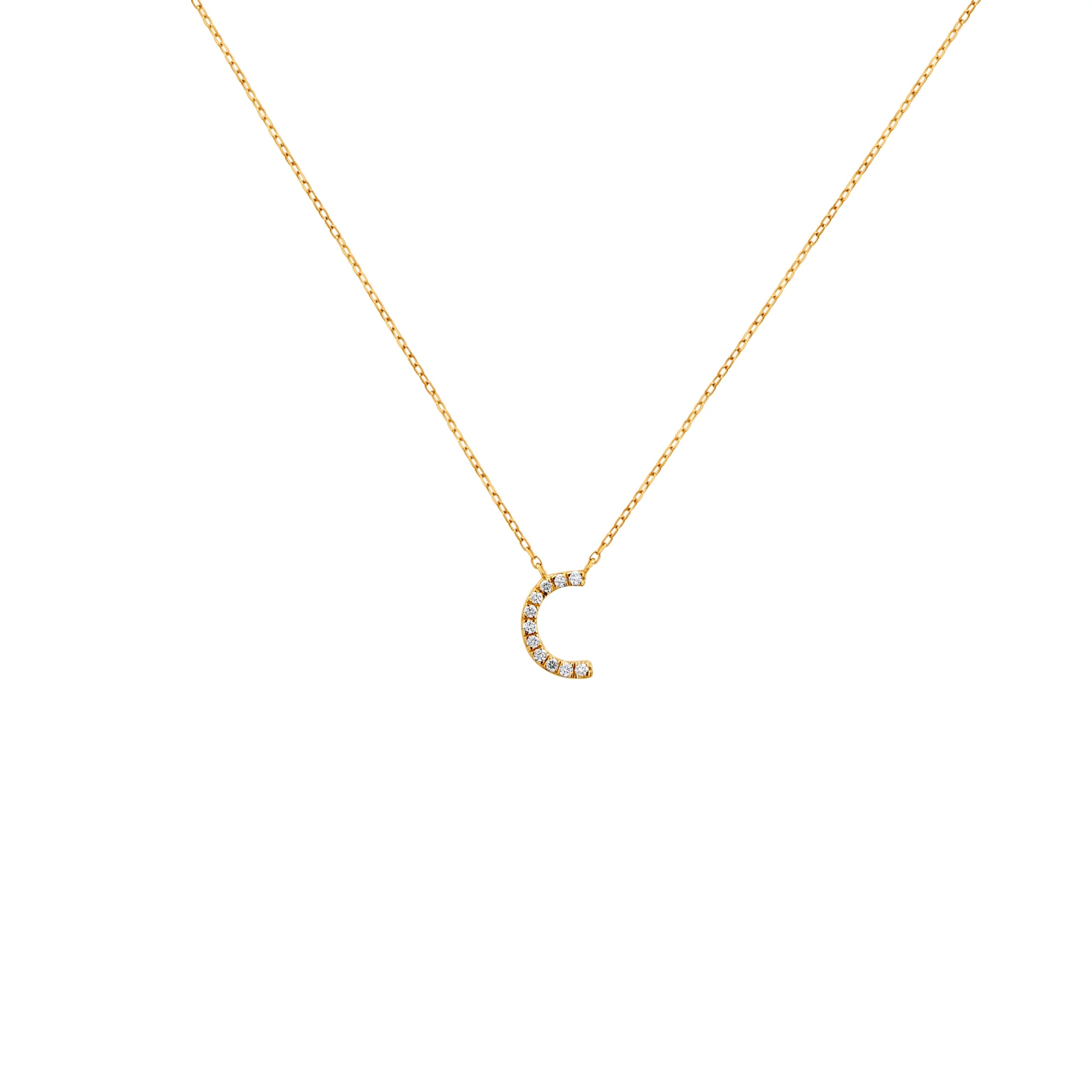 COLLAR INICIAL CON DIAMANTES EN ORO 18K - Gallery 12